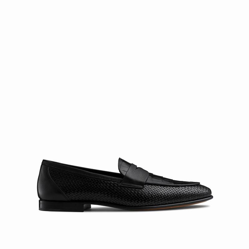 Russell & Bromley Yari Slip-On Moccasin Men's Black [ZEL643PY]